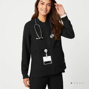 Figs black scrub jacket